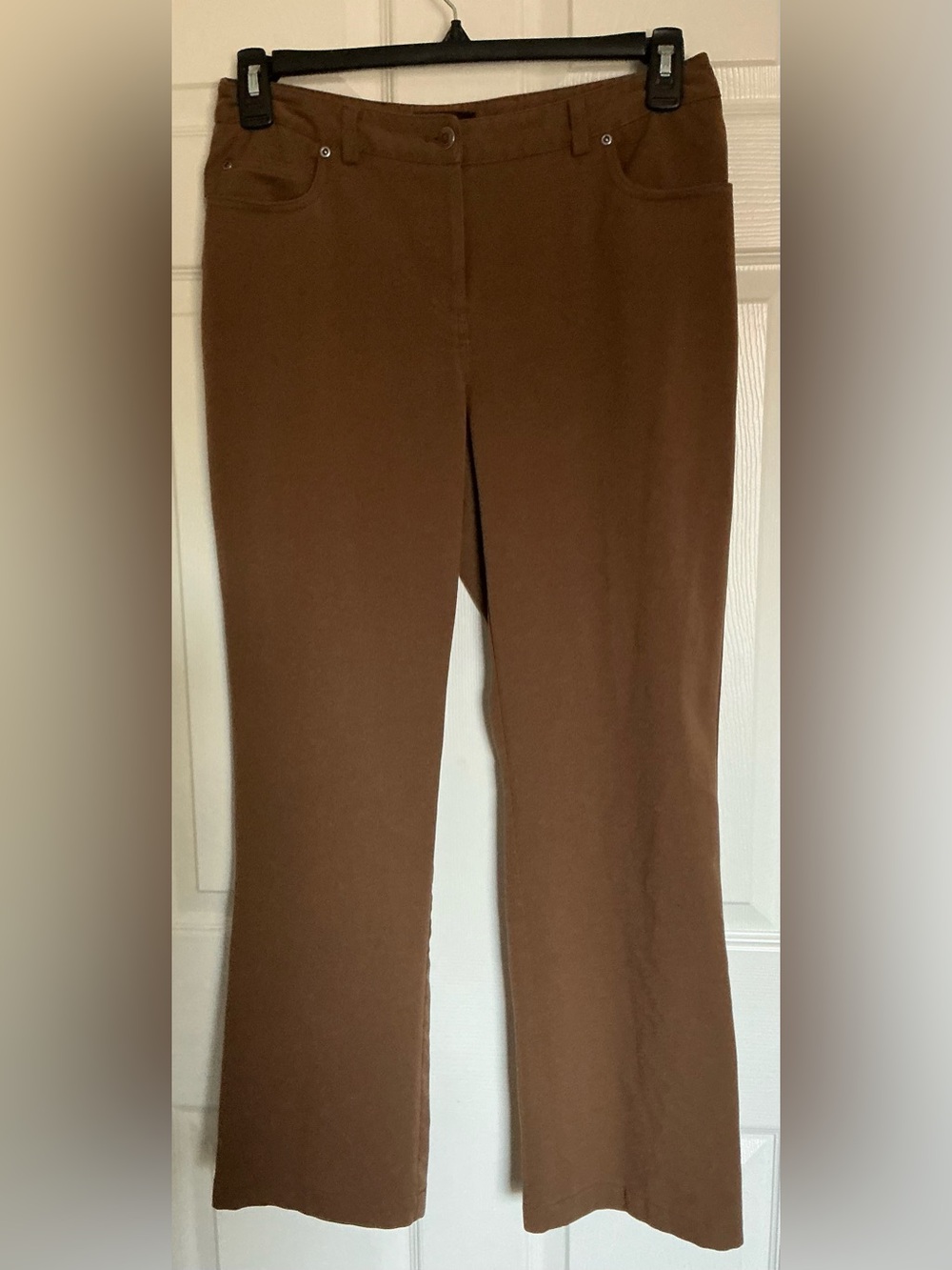 Rafaella Petite Dress Pants 10P Brown Bootcut Stretch Work trousers Office Chic